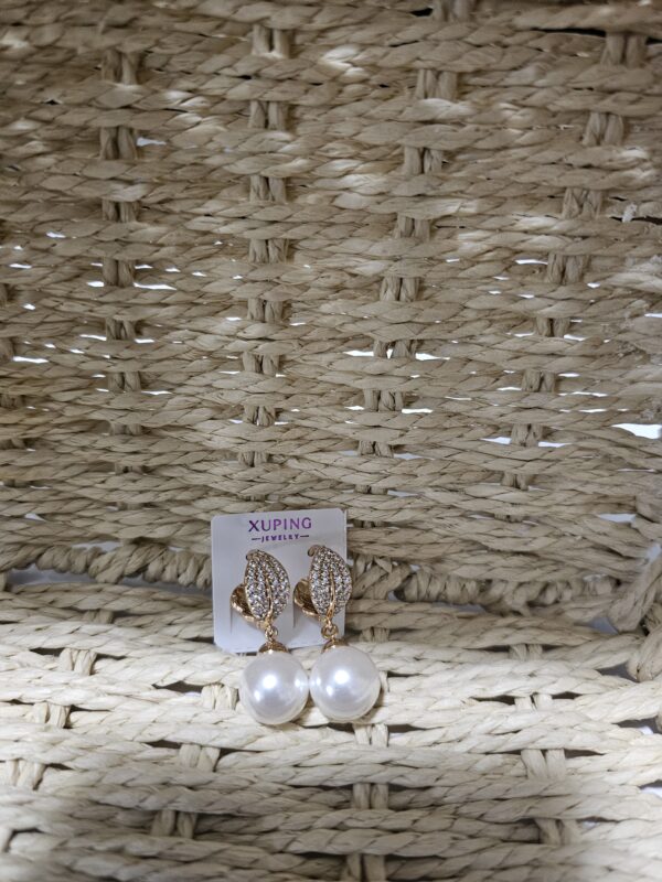 Aretes de perla 18k Oro laminado